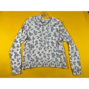 BP Thermal Hoodie Lounge Wear Sweatshirt Womens XL Ivory Ditsy Floral NWT
